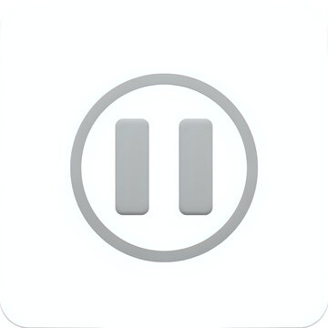 recommend clip art: A pause button icon featuring simple line art against a white background, perfect for media applications and user interfaces.