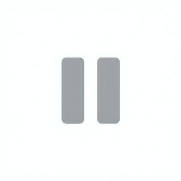 recommend clip art: A pause button icon featuring simple line art against a white background, perfect for media applications and user interfaces.