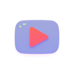 A play button icon featuring simple line art against a white background, perfect for media applications and user interfaces.