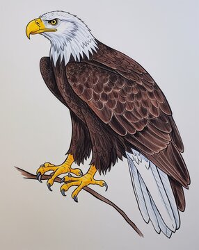 recommend clip art: hand drawing Eagle clipart on plain white background