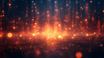 Obraz premium Blurred Background with Glowing Particles and Faint Lights