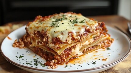 a piece of lasagna