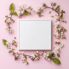Floral Frame Mockup.