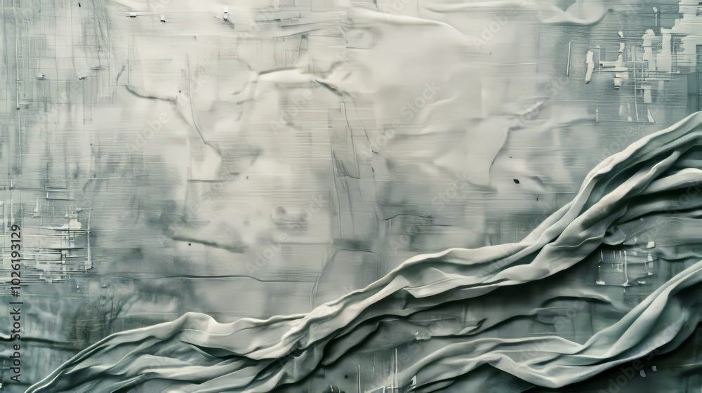 Wall mural textured abstract artwork with subtle shades showcasing flowing lines and muted colors in a serene c