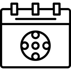 Sports Calendar vector icon in outline style 