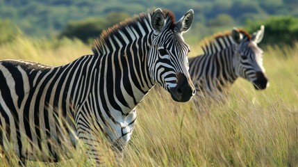 Fototapeta premium A wildlife reserve providing safe havens for animals threatened by poaching and habitat destruction.