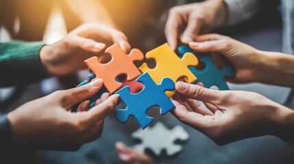 Collaborative Puzzle Assembly in a Team Environment