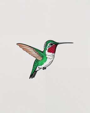 recommend clip art: hand drawing Hummingbird clipart on plain white background