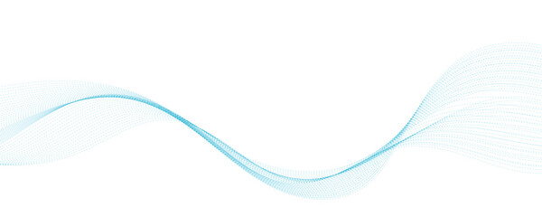 Abstract modern vector tech background with dotted blue wavy lines.