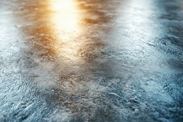 Close-up of a Rough, Textured Surface with a Sunbeam