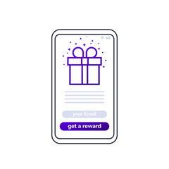 Rewards mobile app design on white