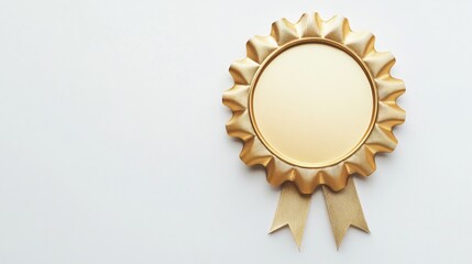 golden medal with ribbon