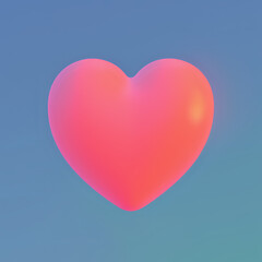A modern heart icon with a smooth, rounded shape and balanced proportions, featuring a minimalist design suitable for contemporary user interfaces and applications.