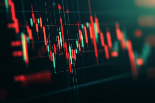 Stock Market Data Visualization: Red and Green Candlestick Chart