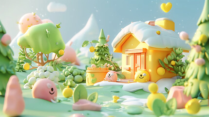 Obraz premium cartoon 3d wallpaper