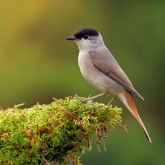 Obraz premium Eurasian blackcap, AI generated