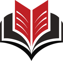 Open book sign icon or logo design
