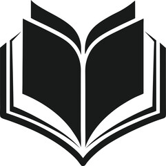 Open book sign icon or logo design