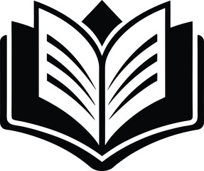 Open book sign icon or logo design
