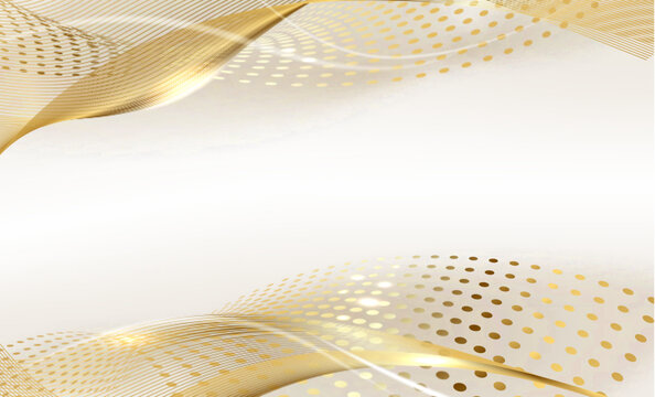 Premium background design with diagonal line pattern in gold colour. Vector horizontal gold template for business banner, formal invitation, luxury voucher, prestigious gift certificate