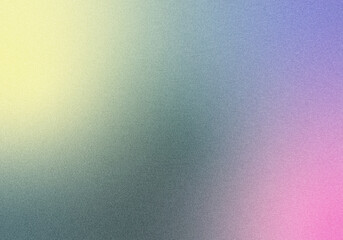 Grainy noisy poster background, gray-green light blue light pink yellow color wave backdrop abstract header banner design