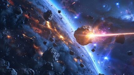 Holographic Space Defense System Simulation Concept