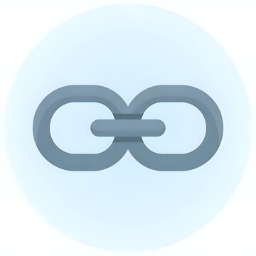 A link icon depicting two interlocking chain links, , perfect for websites