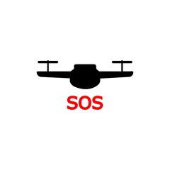 Drone icon for web, mobile and design isolated on white background.