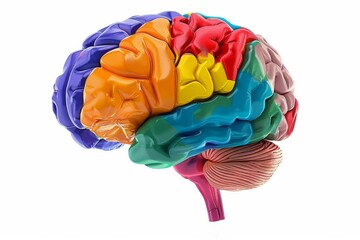 Colorful human brain model