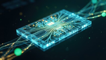 Advanced Photonic Chip Design Technology Concept