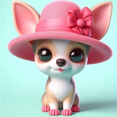 Fototapeta premium Chihuahua in pink