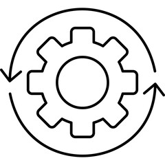 consolidation vector icon in outline  style 