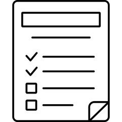 check list vector icon in outline  style 