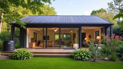 Modern Home Surrounded by Lush Greenery