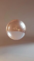 Translucent bubble floating in soft light