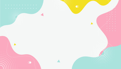 Memphis geometric background with abstract shapes