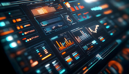 Obraz premium AI Dashboard Displaying Various Data Insights