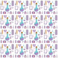 Medical icons pattern illustration 