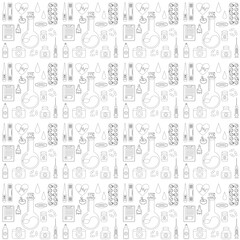 Medical icons pattern illustration 