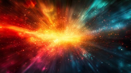 Obraz premium Vibrant Sunburst Background with Detailed Radiant Beams