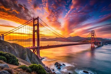 Fototapeta premium Best Locations for Stunning Golden Gate Bridge Photography: Capture Iconic Views and Breathtaking Landscapes