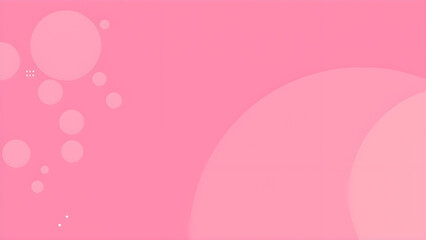 Gradient pink background with floating circular elements, Generative AI
