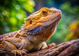 Obraz premium Captivating Bearded Dragons in Their Natural Habitat - Stunning Reptile Photography for Wildlife Enthusiasts and Pet
