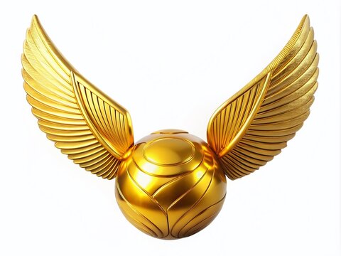 Captivating Golden Snitch Image for Quidditch Fans and Fantasy Enthusiasts, Perfect for Decor and Merchandise Use