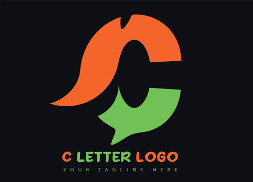 Unique best C letter business logo vector emblem template.