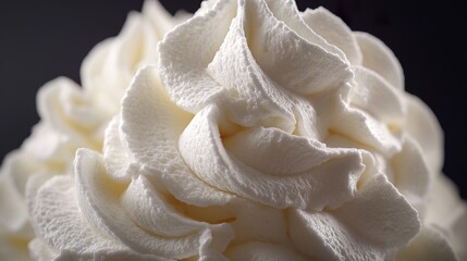 Fototapeta premium Whipped Cream Texture Soft, Billowy, and White