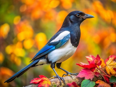 Colorful Magpies in Nature: Captivating Images of Pajaros Urracas in Their Natural Habitat for Wildlife Enthusiasts