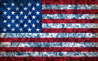 Fototapeta premium Starry Border USA