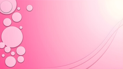 Abstract pink background with gradient and circular shapes, Generative AI