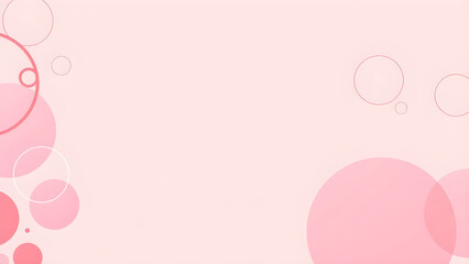 Minimalist pink background with outlined circles and gradients, Generative AI